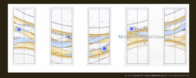 ステンドグラス 十のつながりデザイン画
