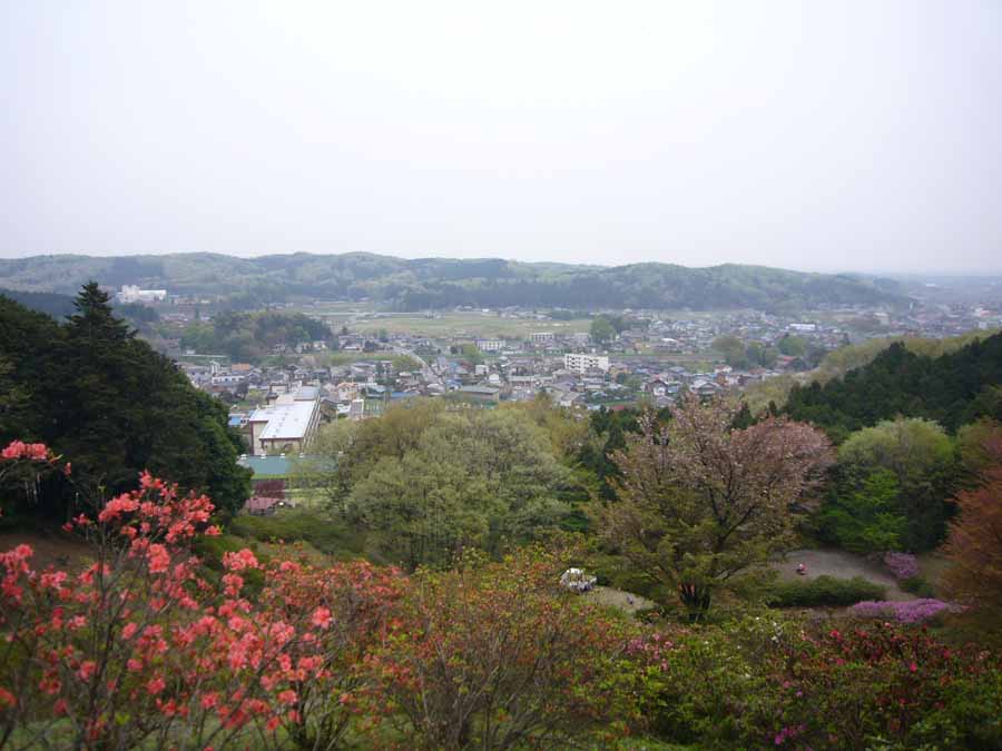 ステンドグラス 春の里山2 写真