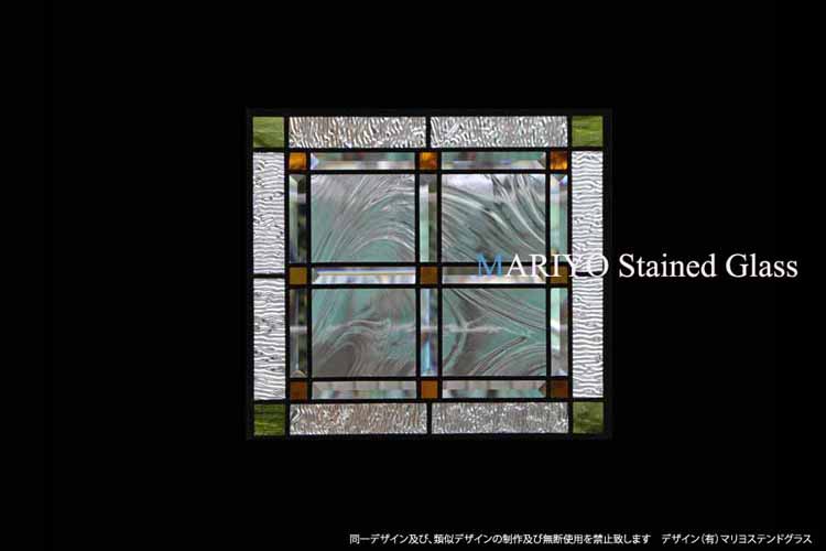和室のステンドグラス 四角2003-03