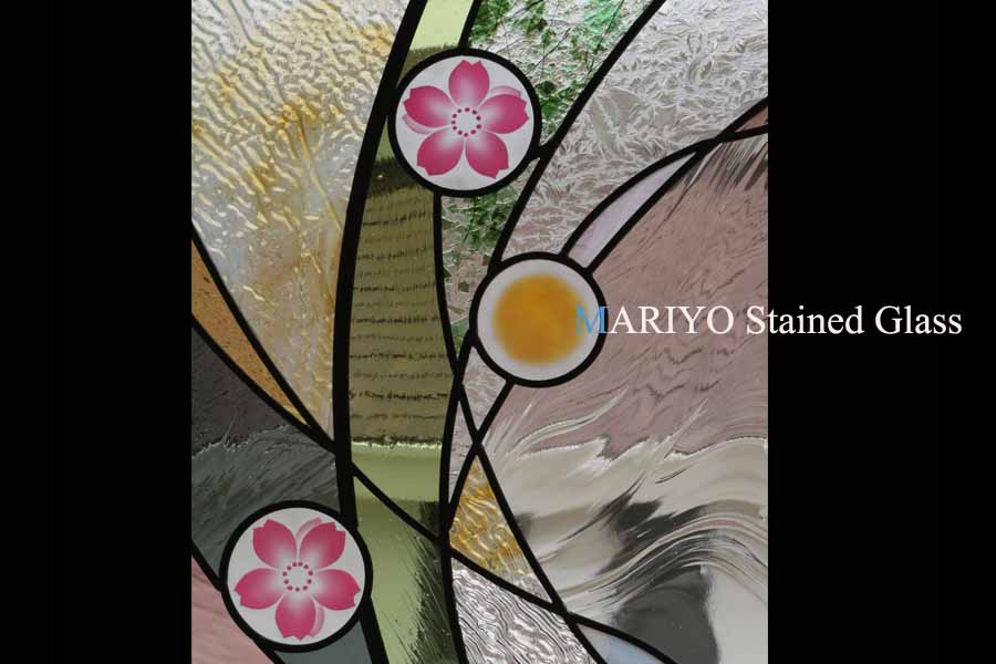 桜のステンドグラス部分画像