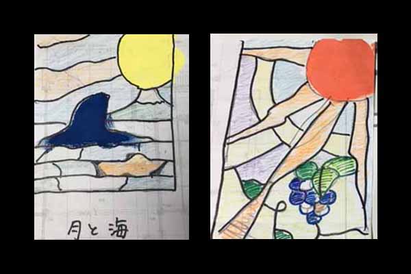 月とえぼし岩 太陽とブドウ イメージ画